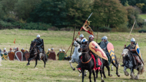 Cavaleiros anglo-saxões em reencenação